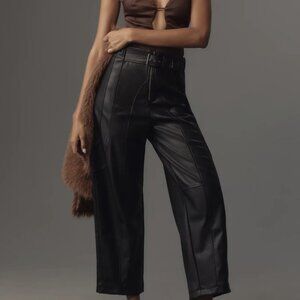 By Anthropologie Belted Barrel Pants Size M